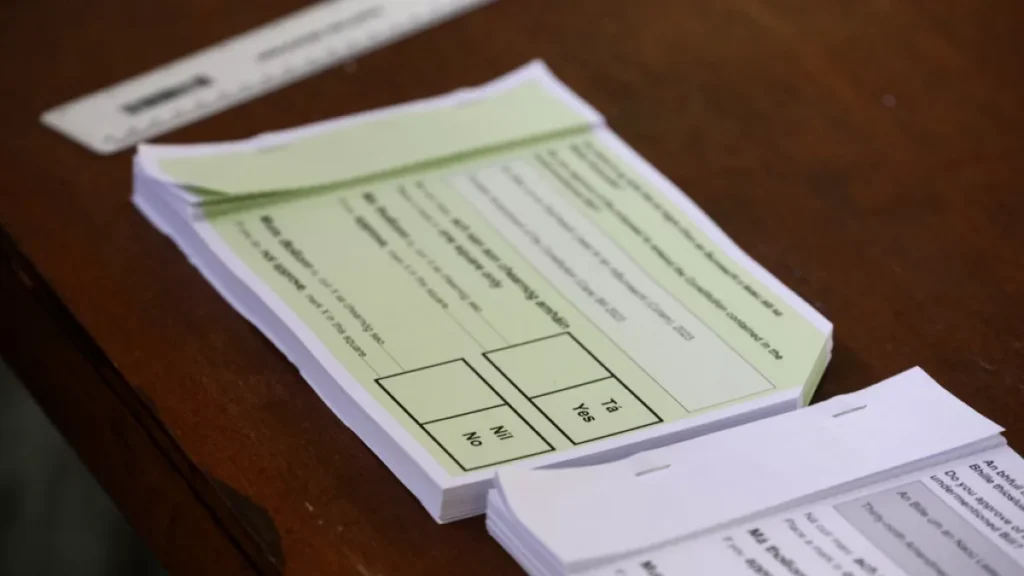 Papeleta voto Irlanda