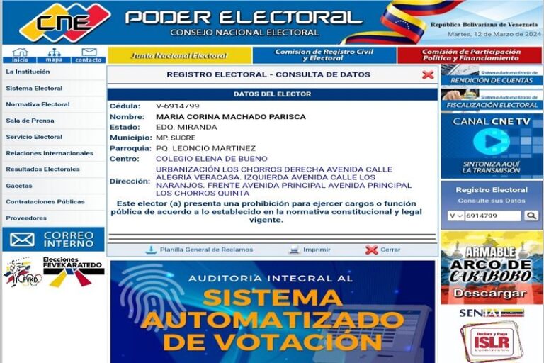 Poder Electoral Venezuela