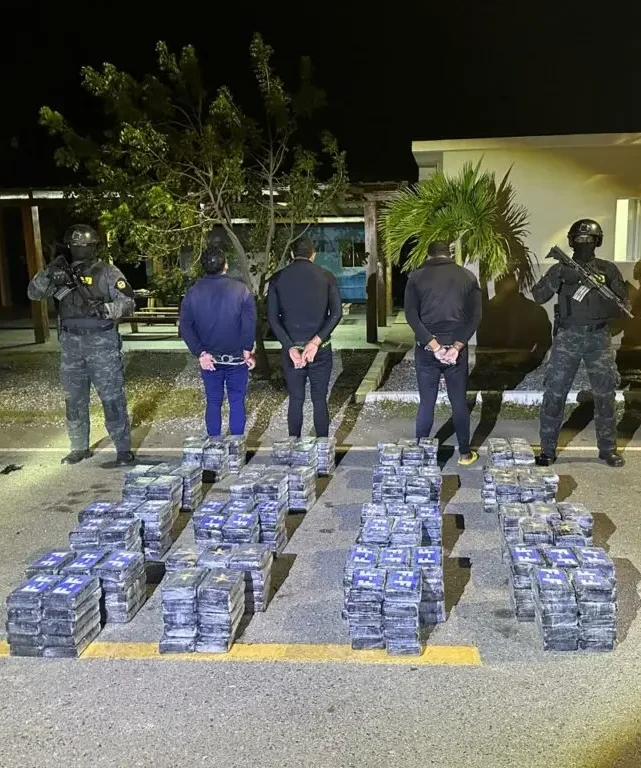 Arrestados y cocaina Peravia