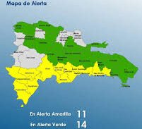 Alerta amarilla verde vaguada