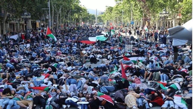 Mani Barcelona por Gaza