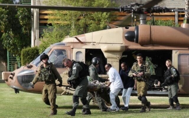 Herido helicoptero Gaza