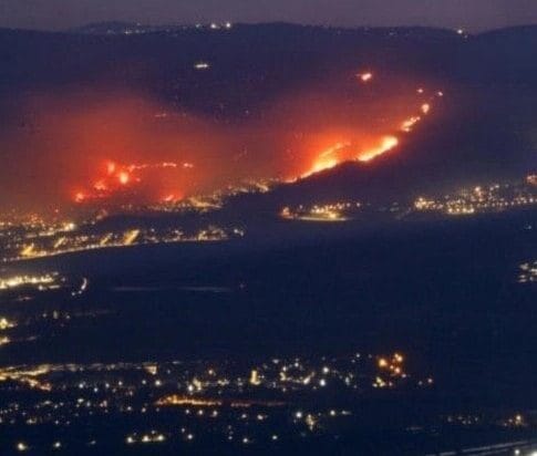 Incendios visto aire