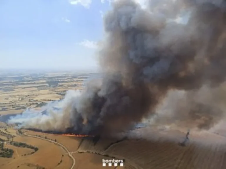 un coche incendiado