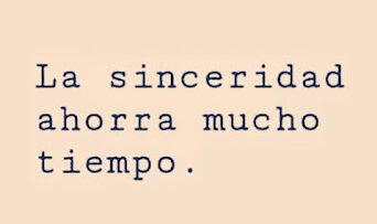 sinceridad