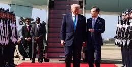 trump llega a corea