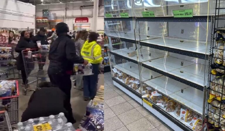 Supermercados en Alto Manahattan quedaron casi vacios por masivas compras de dominicanos ante tormenta invernal