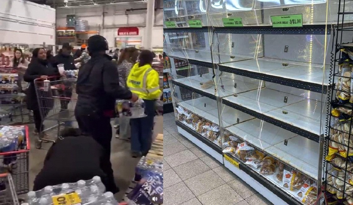 Supermercados en Alto Manahattan quedaron casi vacios por masivas compras de dominicanos ante tormenta invernal