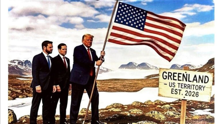 trump imponiendo bandera