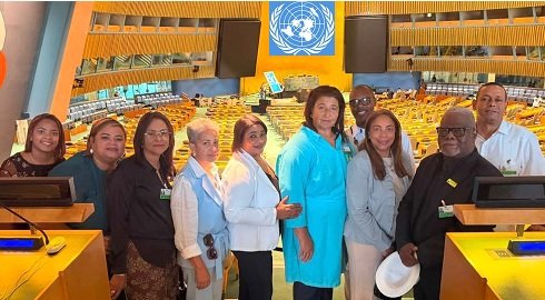 Autoridades de Samaná visitan ONU por invitación de la Fundación Rincón .