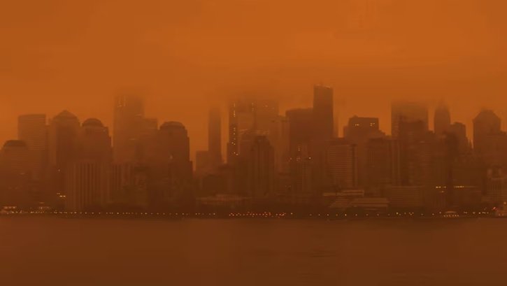 Humo de incendios forestales de Canadá arropa area triestatal